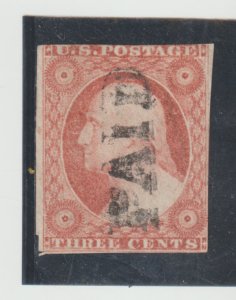 US Scott #11a Used Paid CXL  3c George Washington Copper