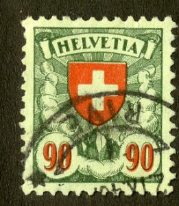 SWITZERLAND 200a USED SCV $4.75 BIN $2.00 COATS OF ARMS