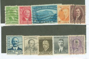 Canal Zone #105-114 Used Single (Complete Set)