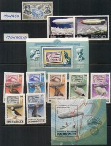 ZEPPELIN STAMPS ANGUILLA-ZAIRE, 196's-80's, all Mint, High Cat!