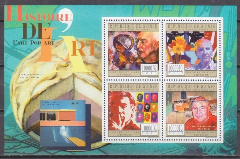 2011 Guinea 8834-37KL History of Art - Pop Art 16,00 €