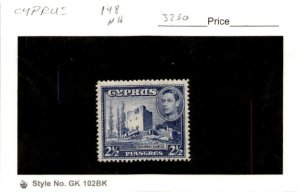 Cyprus, Postage Stamp, #148 Mint NH, 1938 Kolossi Castle (AE)