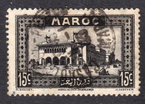 French Morocco Scott 129  F+  used with a beautiful SON cds. FREE...