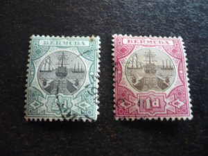 Stamps - Bermuda - Scott# 28-29 - Used Part Set of 2 Stamps