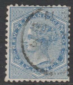 New Zealand Scott 55 - SG183, 1874 Victoria 6d used