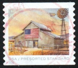SC# 5687 - (10c) - Flags on Barns - Summer - USED Single - Off Paper