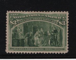 243 VF-XF OG mint previously hinged with nice color cv $ 1700 ! see pic !