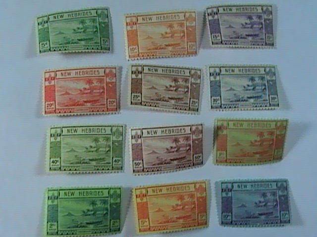 NEW HEBRIDES/BRITISH # 50-61-MINT/HINGED-COMPLETE SET-------GEOVI------1938