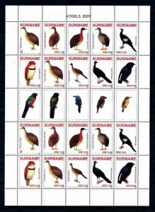 [SUV1593] Surinam Suriname 2009 Birds Vögel Oiseaux Miniature Sheet with tab MNH