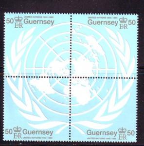 Guernsey Sc 559 1995 50th Anniversary United Nations stamp set mint NH