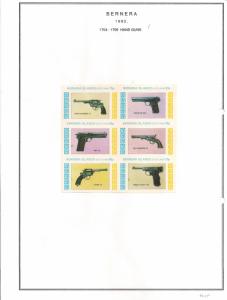 SCOTLAND - BERNERA - 1982 - Hand Guns - 6v Imperf Sheet - MLH