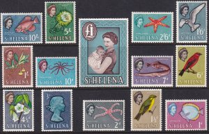 Sc# 159 / 172 1961 St Helena QE  complete set (14) MNH CV: $73.10 Stk #2