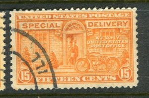 USA; 1940s early Special Delivery issue used shade of 15c. value