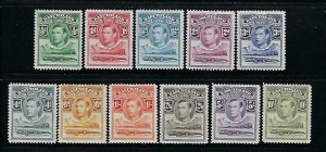 BASUTOLAND SCOTT #18-28 1938 GEORGE VI PICTORIALS- MINT HINGED/LIGHT HINGED