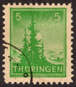 1946, Germany, Thuringia 5pf, Used CTO, Sc 16N3