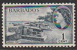 1953 Barbados - Sc 235 - used VF - 1 singles - Dover Fort