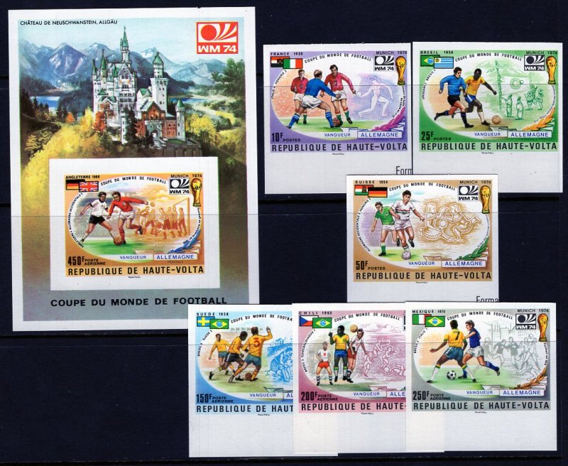 Burkina Faso (1974) #335-7, C193-5, C196 MNH