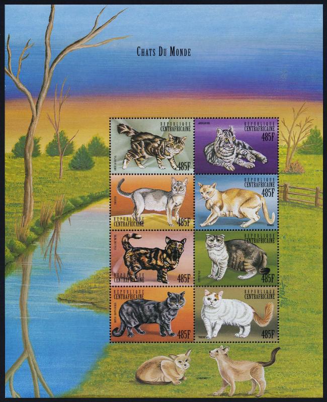 Central Africa 1285 MNH Cats