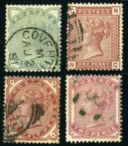 GREAT BRITAIN #78-81 Queen Victoria Postage Stamp Used 1880-81 GB UK