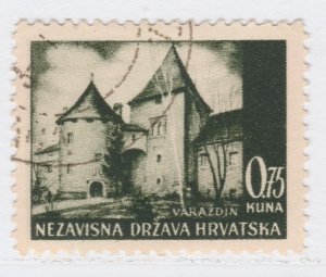 1941 Croatia Pictorial Designs 75b Used Stamp A19P11F615-