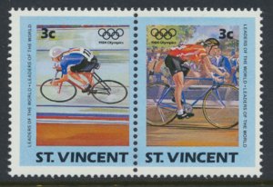 St. Vincent  SC# 766a-b  MNH Summer Olympics se-tenant pair 1984 see detail &...