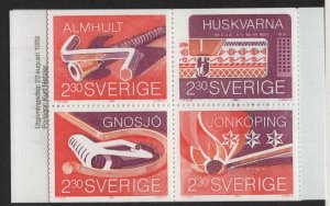 SWEDEN, 1760a, MNH, BOOKLET PANE OF 6