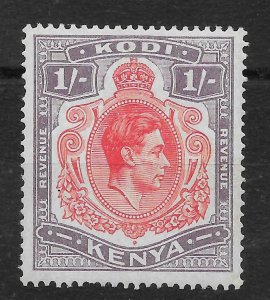 KENYA, UGANDA & TANGANYIKA Bft 2 1950 1/= LIGHT PURPLE & VERMILION KODI MTD MINT