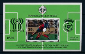 [60739] Paraguay 1979 World Cup Soccer Football Overprint Muestra MNH Sheet