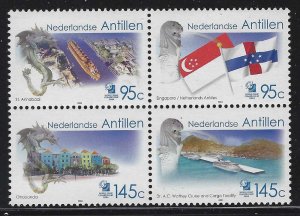 Netherlands Antilles 2004 World Stamp Exhibit set & S/S Sc# 1034-35 NH