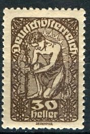 Austria; 1919: Sc. # 211: MNH Single Stamp