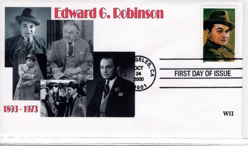 3446 FDC Edward G Robinson - see scan