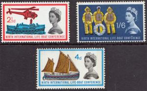 GB QEII 1963 Lifeboat Conference Phosphor SG639/641p Mint Never Hinged MNH UMM