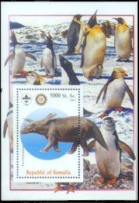 Somalia 2005 Sheet Dinosaurs/penguins #05dino3 Imperf.