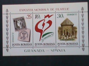 ROMANIA-1992 SC# 3743 GRENADA'92 STAMP SHOW  MNH S/S SHEET-VERY FINE