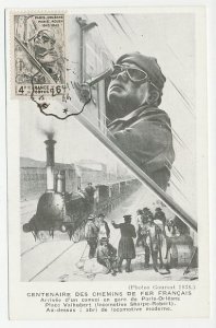 Maximum card France 1944 Train driver - Steam train