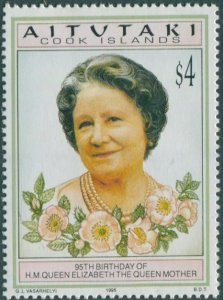 Aitutaki 1995 SG688 $4 Queen Mother MNH