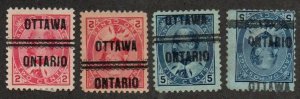 Canada Precancel Ottawa, Ontario 1-90, 1-90-Invert, 1-91 & 1-91-Invert