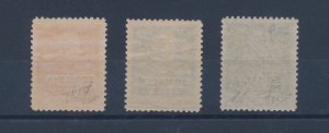 1925-26 SOMALIA - n . 67/69, Giubileo del Re, 3 values, notched 11, Cilio Certi