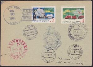 RUSSIA ANTARCTIC 1963 cover - various base cancels..........................6541