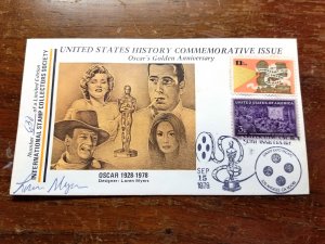 1978 Event cover, ‘Oscar’s Golden Anniversary’ Autographed by Loren Myer