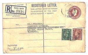 AA372 1952 GB LANCS *Burn Naze* ICI CHEMICAL PLANT Registered Cover Blackpool 