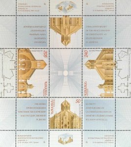 Armenia MNH** 2001 Mi Block14I Christianity St. Gregory Cathedral Scott 634d