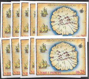 St. Thomas & Prince 540 MNH S/S x 10