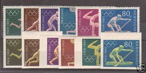 Bulgaria Mi 1172-1183 MNH. 1960 Rome Olympics, perf & imperf complete, VF