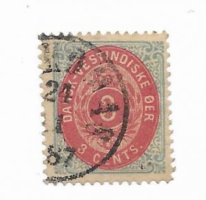 Danish West Indies #6 Used - Stamp - CAT VALUE $20.00