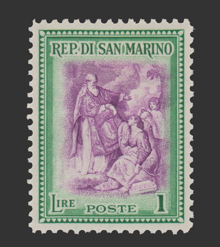 SAN MARINO STAMP 1947 SCOTT # 260. UNUSED.