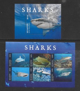 FISH - NIUAFO'OU #394-5 SHARKS MNH