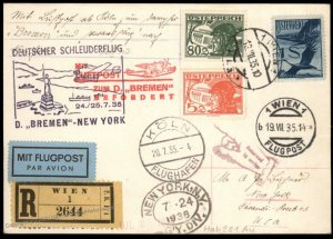 Austria 1935 Catapult Schleuderflug Cover 23 Flown Haberer 201Au Airmail C 96744