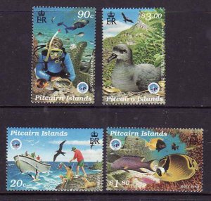 Pitcairn-Sc#492-5- id12- unused NH set-Marine Life-Fish-Year of the Ocean-1998-