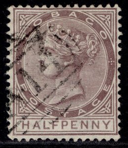 TOBAGO QV SG14, ½d purple-brown, FINE USED. Cat £21.